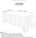 Satin Tablecloth 102 X 58 Inch Overlay Satin Table Cover, 1 Pack – White