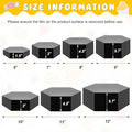Large Buffet Risers Set 6" to 12" Acrylic Display Box Catering, 7 Pcs