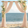 29" × 20Ft Nude Fall Elegant Arch Draping Fabric 2 Panels Outdoor