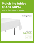 10 Pack Plastic Table Cloth Disposable