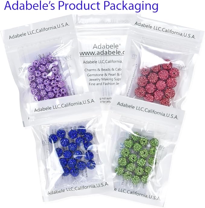 100pcs Adabele Grade A Suncatcher Crystal Rhinestone Pave Loose Beads 8mm Crystal Golden Shadow Polymer Clay Disco Ball Spacers Compatible with Shamballa All Craft Jewelry Making DB8-28