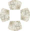 Artoid Mode Christmas Snowflakes Wedge Shape Placemats for Round Table Set of 4, Let it Snow Winter Winter Seasonal Kitchen Dining Table Decoration for Indoor Party Home