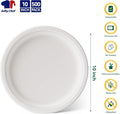 Compostable Heavy Duty Plates 𝟭𝟬 𝗜𝗻𝗰𝗵 [𝟱𝟬𝟬 𝗣𝗮𝗰𝗸] Eco-Friendly