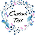 Custom Stickers for Weddings, Birthdays & Businesses - Personalized Labels with Your Logo - Waterproof, Fade and Heat Resistant - Pack of 100-1000 (Wreath L, 1.5 Inch)