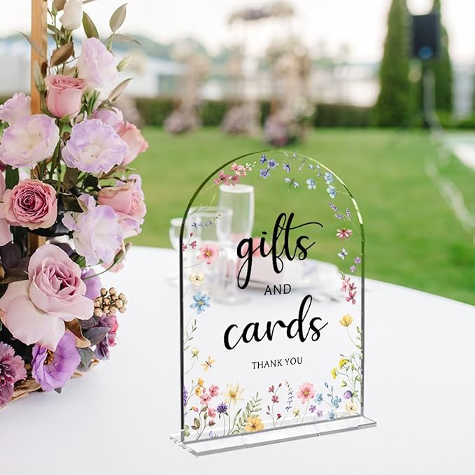 4 Pcs Wedding Decor, Ceremony Sign, Wedding Sign for Reception & Event Party,Bridal Shower Decorations, Wedding Table Decor Accessories for Anniversary And Event 5x7 Inch