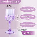 Plastic Wine Glasses，Plastic Goblets Vintage Style Cordial Drinking