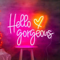 Lighted Neon Sign with USB Power, 17.7 x 13.8 Inch Yellow Heart Wall Decor