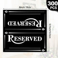 Paper Table Reserved Sign with Name Line Reserved Seating, 300 Pcs