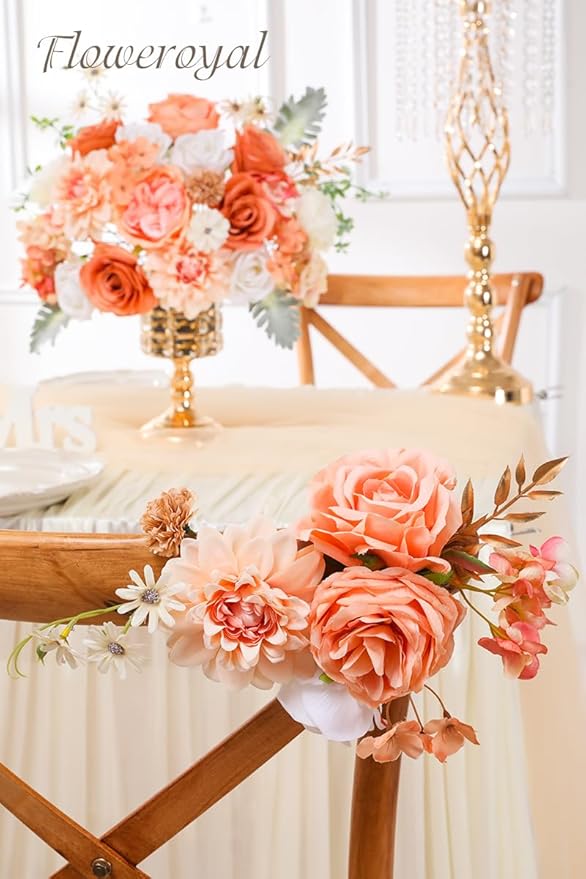 Artificial Flower Set in Light Champagne with Silk Peonies and Roses