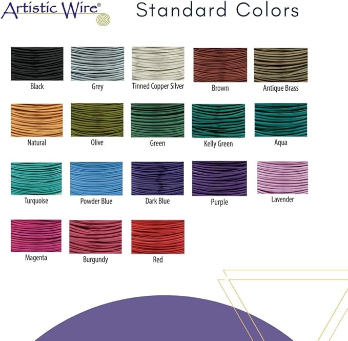 Artistic Wire, 26 Gauge Silver Plated Tarnish Resistant Colored Copper Craft Wire, White, 30 yd