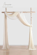 Wedding Arch Draping Fabric 3 Panels Chiffon Fabric Drapes Arbor, 20Ft