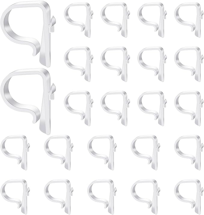 Clothes Pins for Church Pews, 12 Count White Plastic Pew Clips