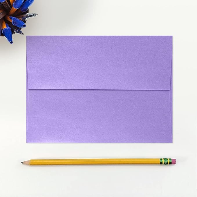 LUXPaper A7 Invitation Envelopes | Peel & Press | 5 1/4" x 7 1/4" | Amethyst Metallic | 80lb. Text | 500 Qty