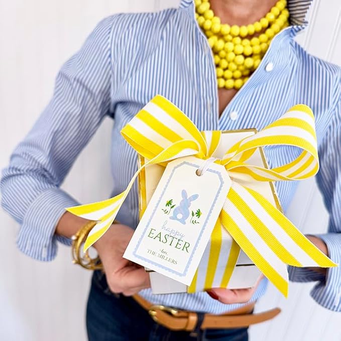 Personalized Gift Tags, Thank You Tags for Wedding Birthday Business Party Favors, Custom Hang Tags with Your Text and String, 2 X 3.75 Inch (Wreath Pattern 3)