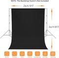 Backdrop, 7X10 FT – Black, 100% Polyester Photography Background Curtain