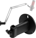 Microphone Wall Mount Boom Arm - Microphone Wall Mount for Mic holder，Horizontal Mounting Wall，Space Saving Desktop Metal Mic Stand Clamp by SUNMON
