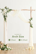 Artificial Flowers for Wedding Arch, 4-Piece Set in White and Sage