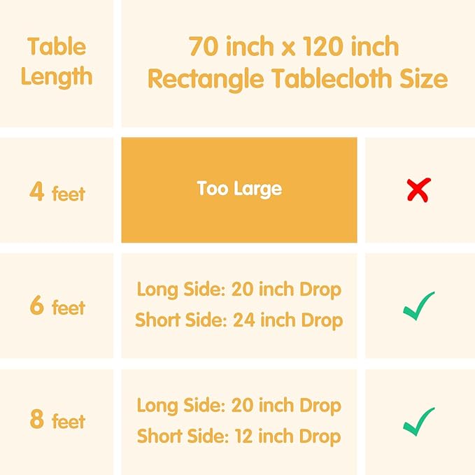 Tablecloths, 70 x 120 Inch Rectangular Polyester, Beige, 10 Count