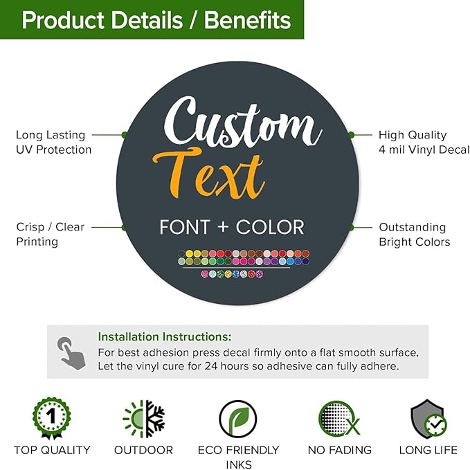 Custom Stickers for Weddings, Birthdays & Businesses - Personalized Labels with Your Logo - Waterproof, Fade and Heat Resistant - Pack of 100-1000 (Custom Text, 2.5 Inch)