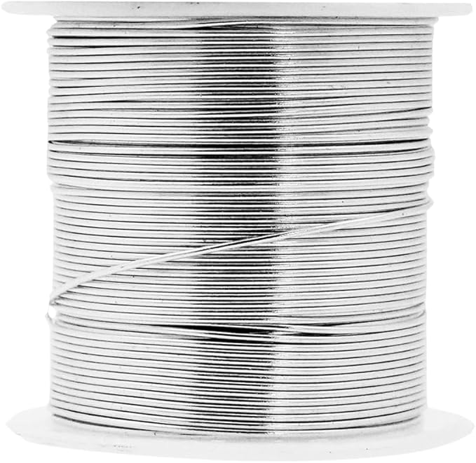 Mandala Crafts 20 Gauge Anodized Aluminum Craft Wire for Jewelry Making - 450 FT Colored Flexible Silver Copper Gold True Blue Purple Pink Wire - Bendable for Bonsai Armature Crafting Sculpting