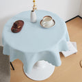 Small Round Tablecloth Polyester Fabric Washable, 36 Inch – Light Blue