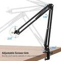 Microphone Arm Stand, Suspension Boom Scissor Mic Stand with Heavy