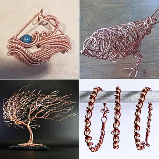 8 Gauge3.2 mm 6.5 feet 5 oz 99.9% Dead Soft Copper Wire for Electroculture Gardening, Jewelry Making, Beading, Science Projects, DIY Artwork, Pure Bare Copper Wire