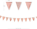 Party Decoration Rose Pink Triangle Pennant Banner, 30Ft – Rose Gold