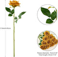 Artificial Rose Open Flower Bouquet Faux Rose Stems for Wedding, 10pcs