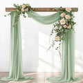 Elegant Arch Draping Fabric 2 Panels Outdoor, 29" × 20Ft – Sage Green