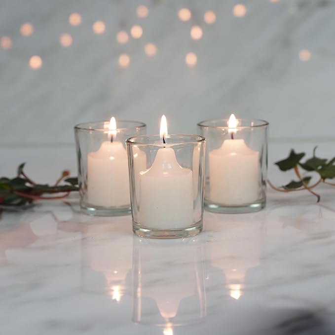 WGV Tea Light Votive Candle Holder 2x2.4, Clear Tiny Utility Cylinder Glass Vase, Small Planter Terrarium for Home Accent Decor, 1 Pc