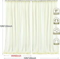 Chiffon Sheer Backdrop Curtains, 10ftx10ft – Ivory