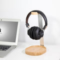 Universal Wooden & Aluminum Headphone Stand Hanger with Cable Holder