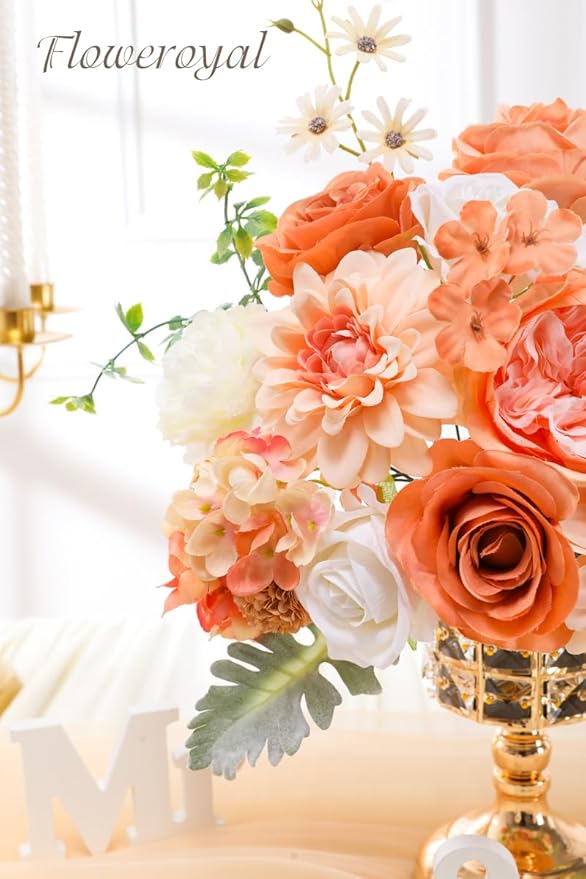 Artificial Flower Set in Light Champagne with Silk Peonies and Roses