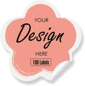 Custom Stickers Personalized Labels - Customized Stickers with Any Design Image Logo Text,Custom Thank You Label Stickers,Custom Stickers for Business Logo,100 Labels (Flower,3"x3")