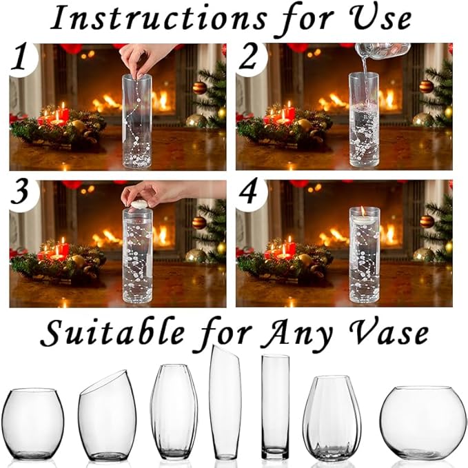 50pcs Pearls String Beads of Pearls, 10+5mm Red Artificial Pearl String for Floating Candles Centerpieces, Vase Filler, Wedding Centerpiece Christmas Party Decor