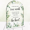 Wedding Sign Decor, You Should Be Here Sign, 5x7 Inch Arch Acrylic, Wedding Sign for Reception & Event, Bridal Shower Decorations, Wedding Table Sign Accessories for Anniversary And Party (Foliage)