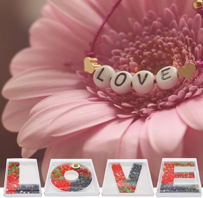 12" Fillable Cardboard Letter Charcuterie Gift Cupcake Box With Cover Sweets Packaging (V)