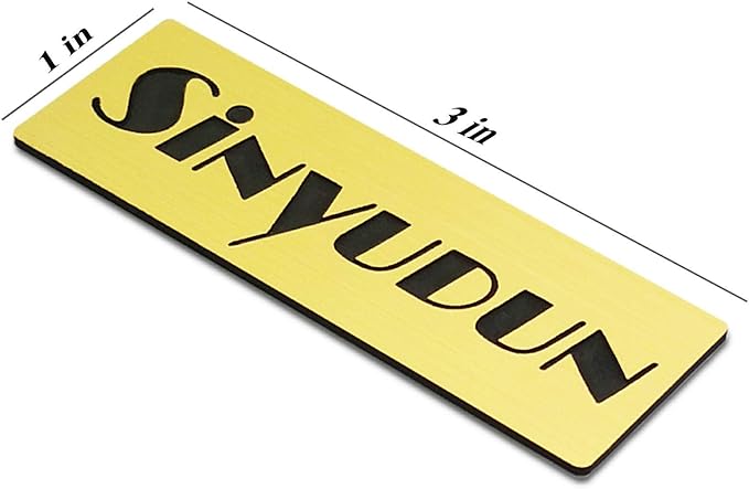 Custom Engraved Name Tag Badges for Business, Personalized Identification with Pin, Magnetic, Adhesive, or Blank Backing, 1"x3", White/Red Text