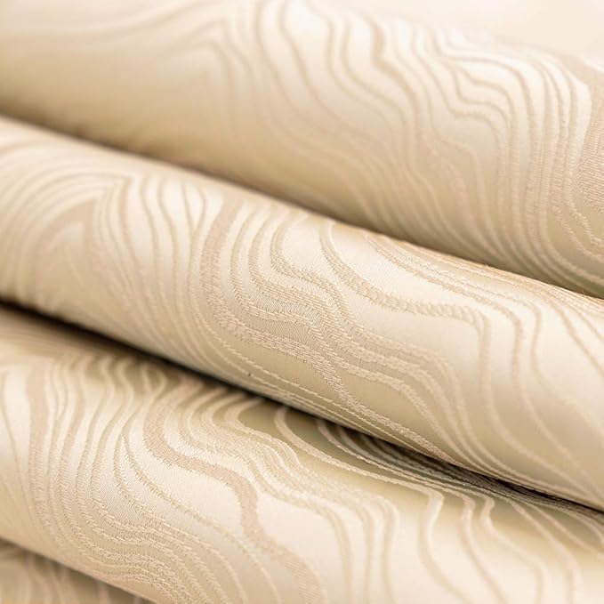 Avigers 12 x 78 Inch Decorative Luxury Abstract Striped Beige Table Runners with Tassels for Home Living Room Bedroom Art Decor Wedding