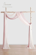 Wedding Arch Draping Fabric 3 Panels Chiffon Fabric Drapes Arbor, 20Ft