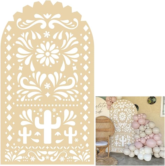 Mexico Theme Arch Stand Covers Fiesta Wedding Party Elastic Fabric Background Birthday Baptismx Baby Shower Decor Props (90x180cm(W35''H72''),G-3739)