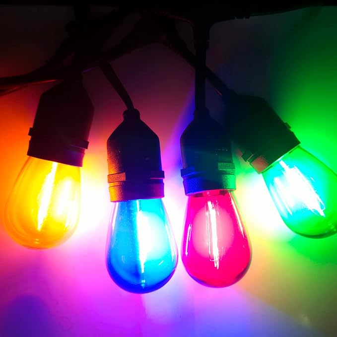 LED Bulbs S14 24-Pack in Red, Green, Blue and Orange