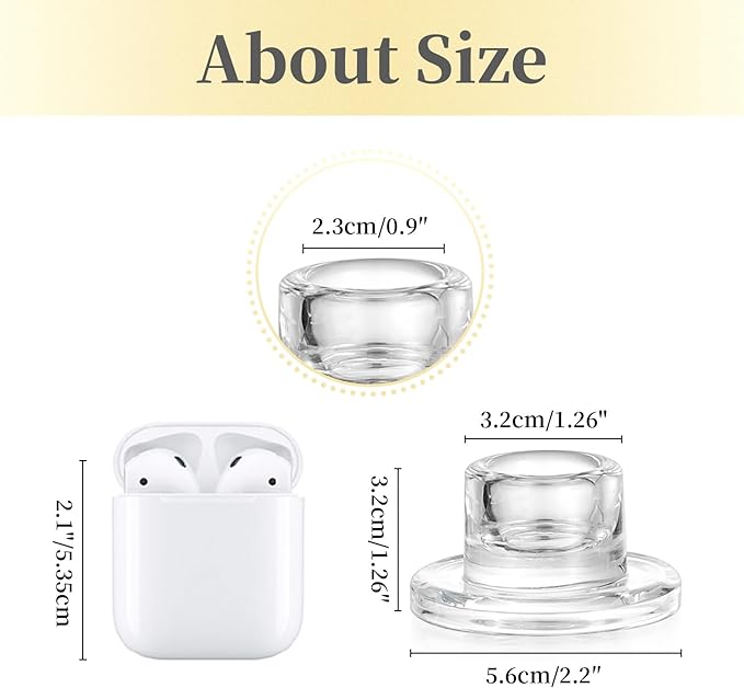 Hewory Glass Taper Candle Holders: 4 PCS Candlestick Holders Clear Short Tapered Candle Holder Set - Candle Stick Holder Decor for Table Centerpiece Wedding Party Advent Christmas Home Decorations
