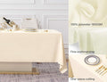 Tablecloth -inch Rectangular Polyester Table Cloth, 60 X 102 – Beige