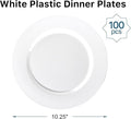 Plastic Plates, 100PCS – White