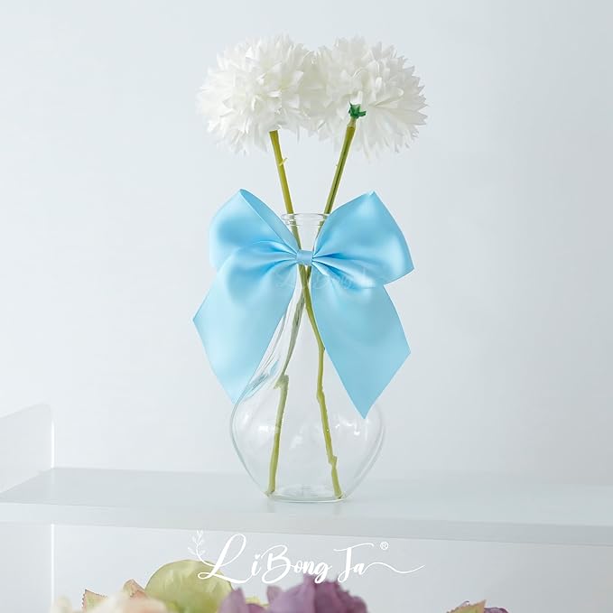 Gift Wrap Bows, 24 Pack 5-Inch Satin Ribbon Bows with Twist Ties