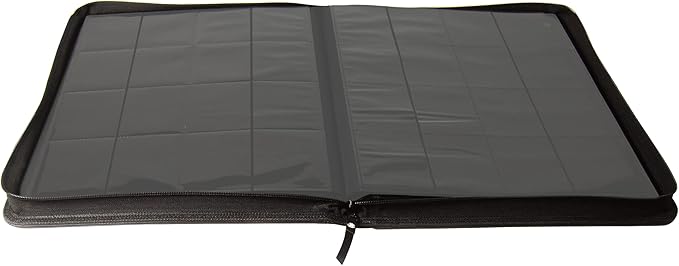 TopDeck 1000 Card Binder - TCG Portfolio - 16 Pocket Card Binder - Ringless Binder Compatible with Pokemon Cards, Yu-Gi-Oh, Magic the Gathering, and More - Side Load Sleeves - Cards Album (Black)