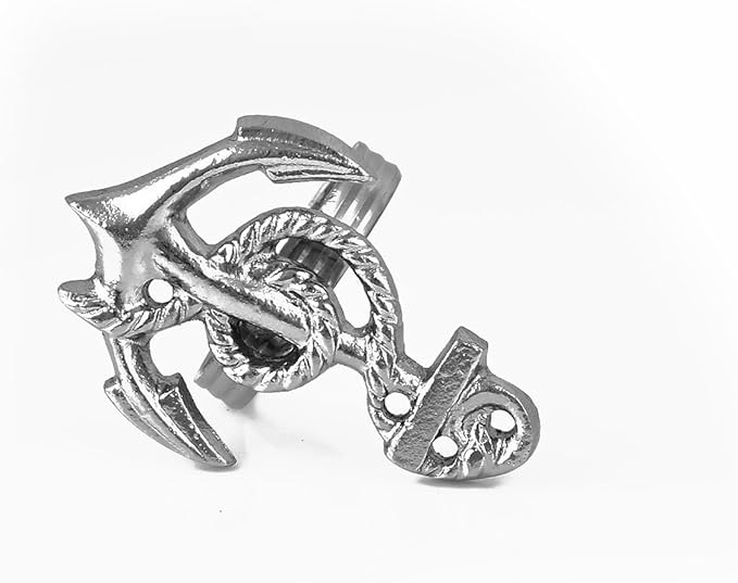 Napkin Rings Set of 12, Silver Aluminum, Modern Style