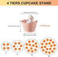Cupcake Stand, 4 Tier Round Acrylic Cupcake Display Stand Holder